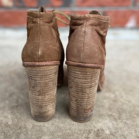 Dolce Vita Women's Tan Suede Wallabee Heel Boots Sz 7.5 - Picture 4 of 10